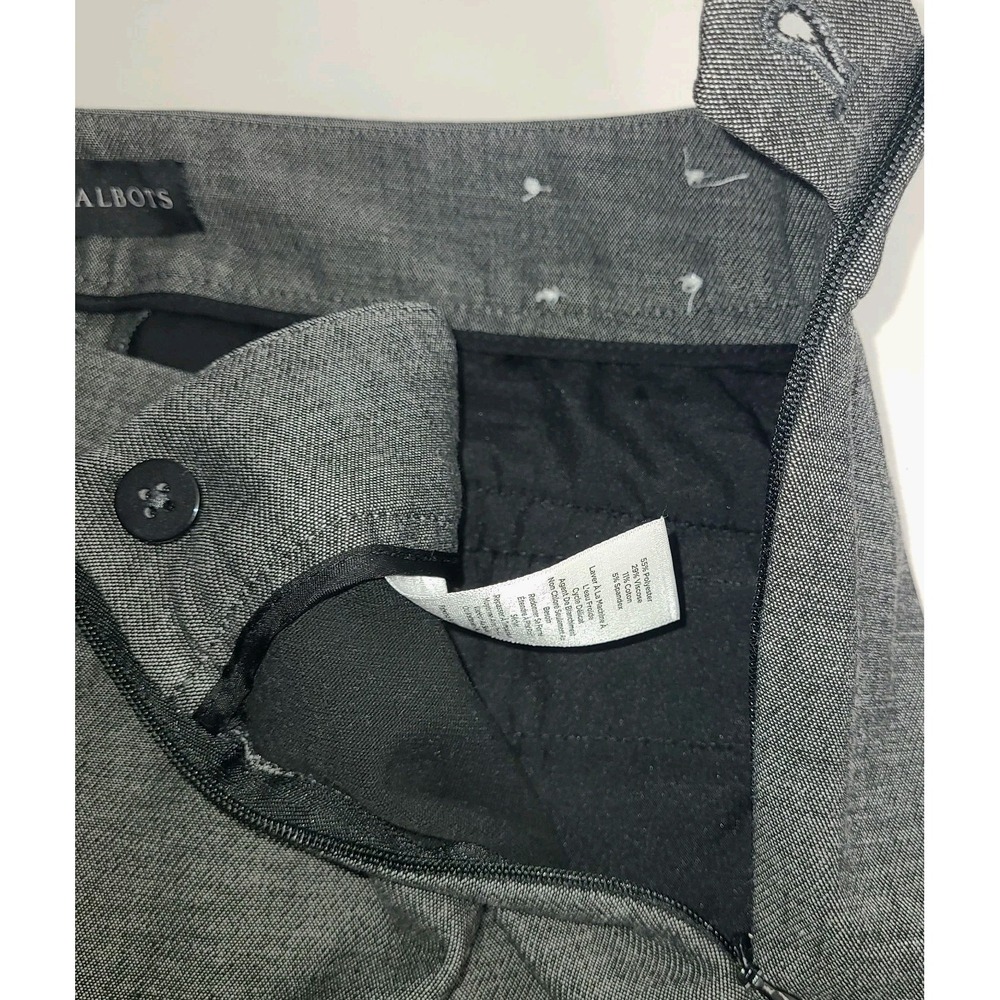 Talbots Chatham Ankle Pants 12P Gray Side Zip Career Slim Stretch - Picture 6 of 6